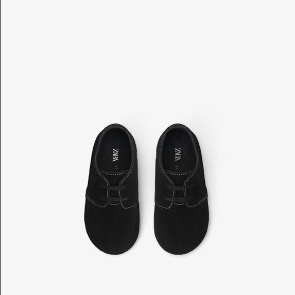 ZARA BABY LEATHER DERBY SHOES- SIZE 25